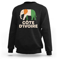 Proud Côte d'Ivoire Elephant Ivory Coast Flag Sweatshirt Ivorian Pride Retro Souvenir