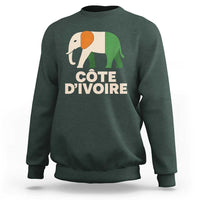 Proud Côte d'Ivoire Elephant Ivory Coast Flag Sweatshirt Ivorian Pride Retro Souvenir