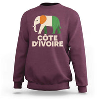 Proud Côte d'Ivoire Elephant Ivory Coast Flag Sweatshirt Ivorian Pride Retro Souvenir