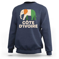 Proud Côte d'Ivoire Elephant Ivory Coast Flag Sweatshirt Ivorian Pride Retro Souvenir