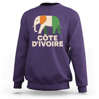 Proud Côte d'Ivoire Elephant Ivory Coast Flag Sweatshirt Ivorian Pride Retro Souvenir