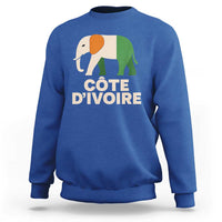 Proud Côte d'Ivoire Elephant Ivory Coast Flag Sweatshirt Ivorian Pride Retro Souvenir