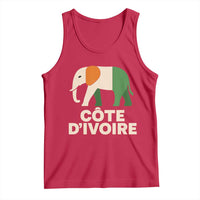 Proud Côte d'Ivoire Elephant Ivory Coast Flag Tank Top Ivorian Pride Retro Souvenir