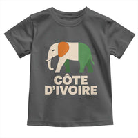 Proud Côte d'Ivoire Elephant Ivory Coast Flag Toddler T Shirt Ivorian Pride Retro Souvenir
