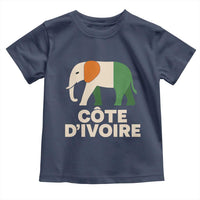 Proud Côte d'Ivoire Elephant Ivory Coast Flag Toddler T Shirt Ivorian Pride Retro Souvenir