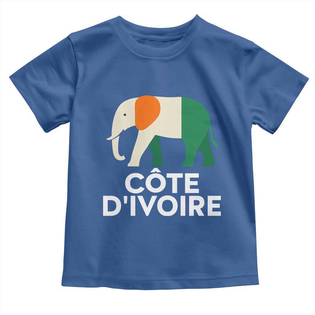Proud Côte d'Ivoire Elephant Ivory Coast Flag Toddler T Shirt Ivorian Pride Retro Souvenir