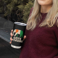 Proud Côte d'Ivoire Elephant Ivory Coast Flag Tumbler Cup Ivorian Pride Retro Souvenir