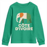 Proud Côte d'Ivoire Elephant Ivory Coast Flag Youth Sweatshirt Ivorian Pride Retro Souvenir