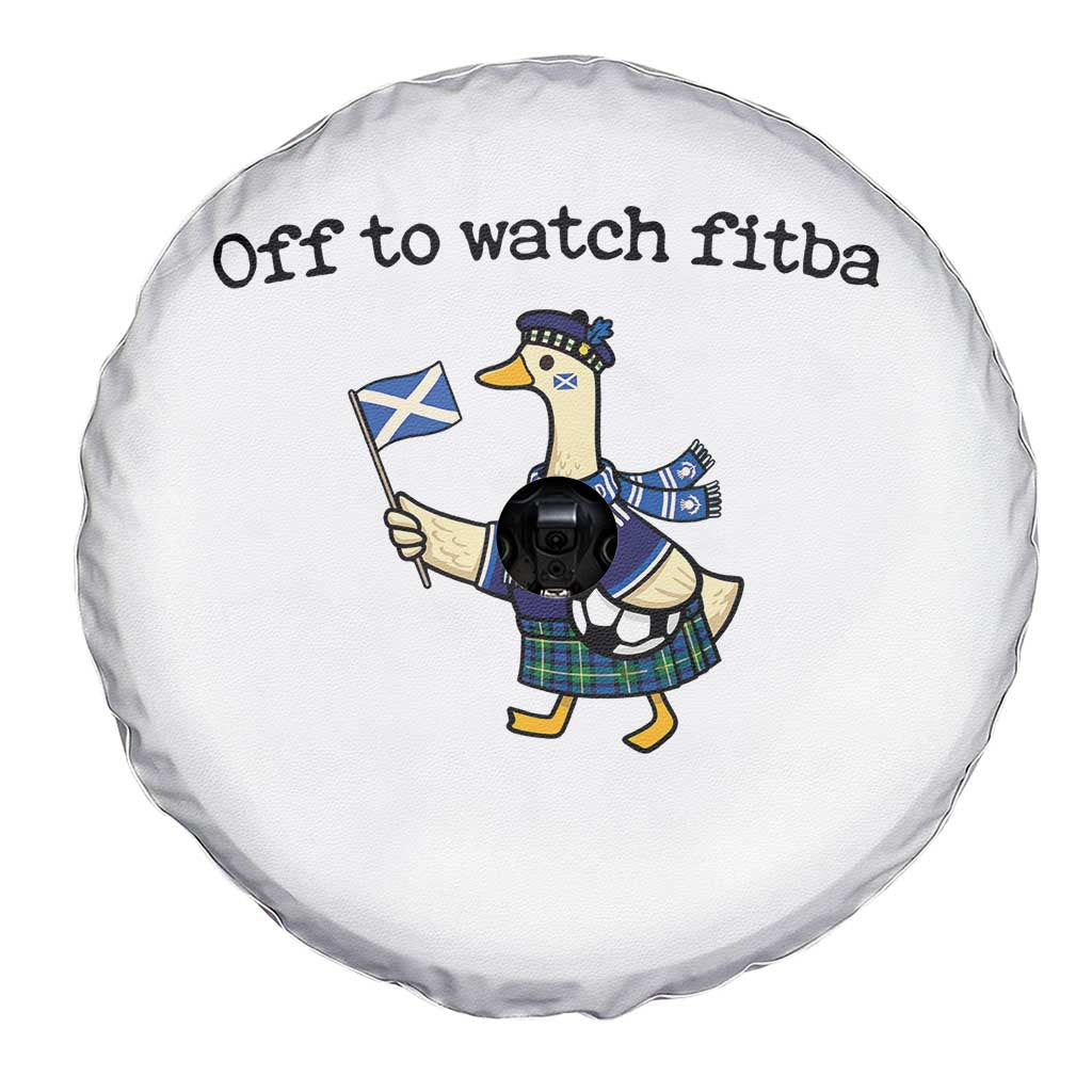 Funny Scottish Goose Scotland Football Spare Tire Cover Off to Watch Fitba Soccer Fans Meme