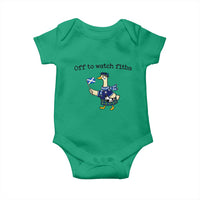 Funny Scottish Goose Scotland Football Baby Onesie Off to Watch Fitba Soccer Fans Meme