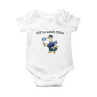 Funny Scottish Goose Scotland Football Baby Onesie Off to Watch Fitba Soccer Fans Meme