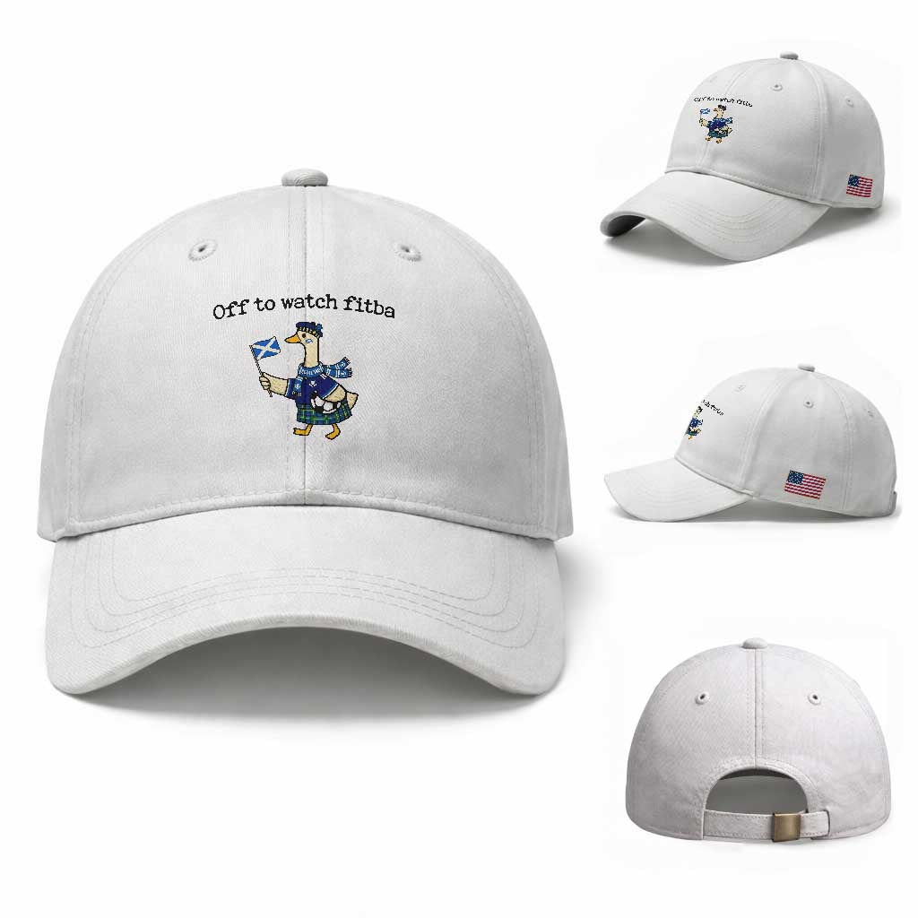 Funny Scottish Goose Scotland Football Baseball Cap Off to Watch Fitba Soccer Fans Meme