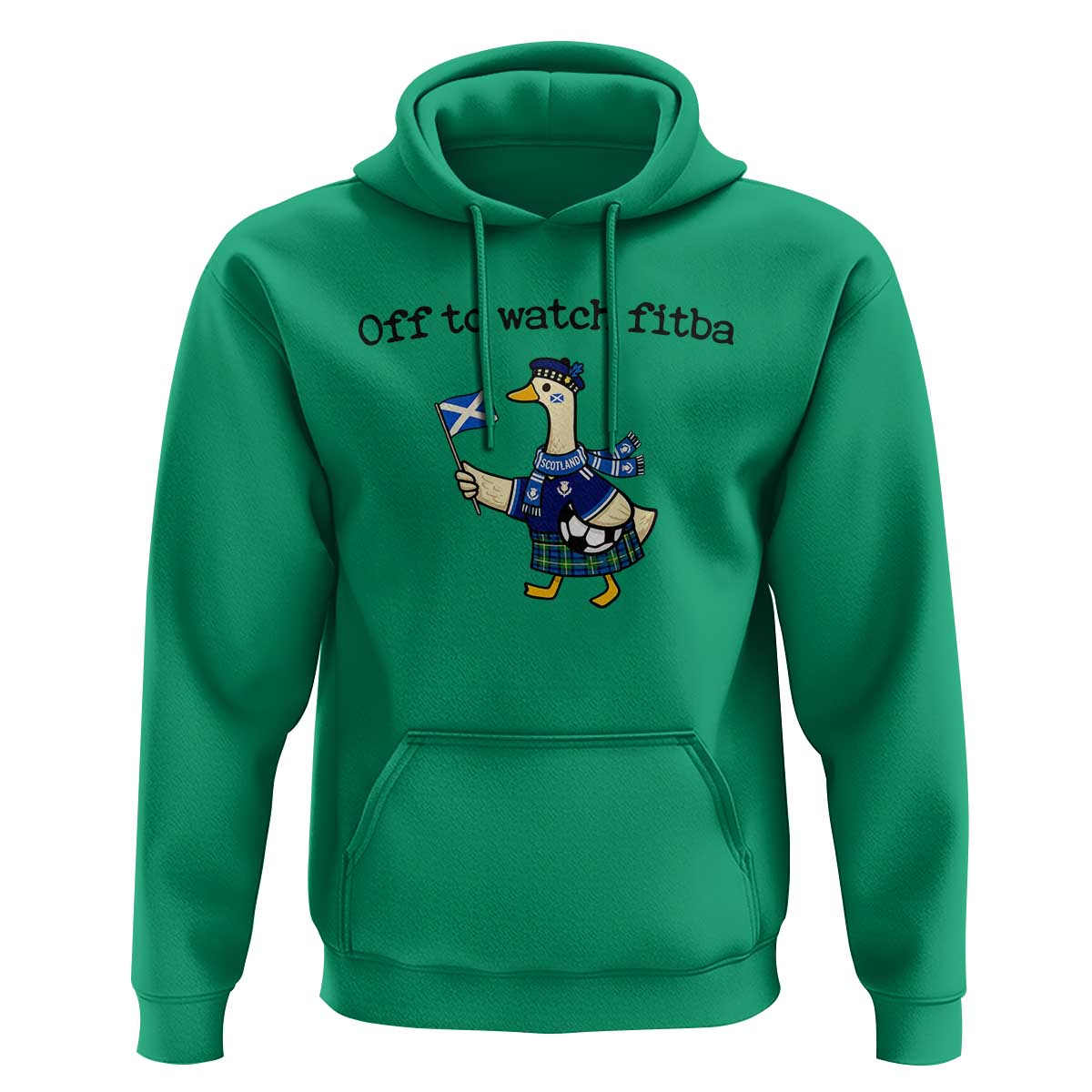 Funny Scottish Goose Scotland Football Hoodie Off to Watch Fitba Soccer Fans Meme