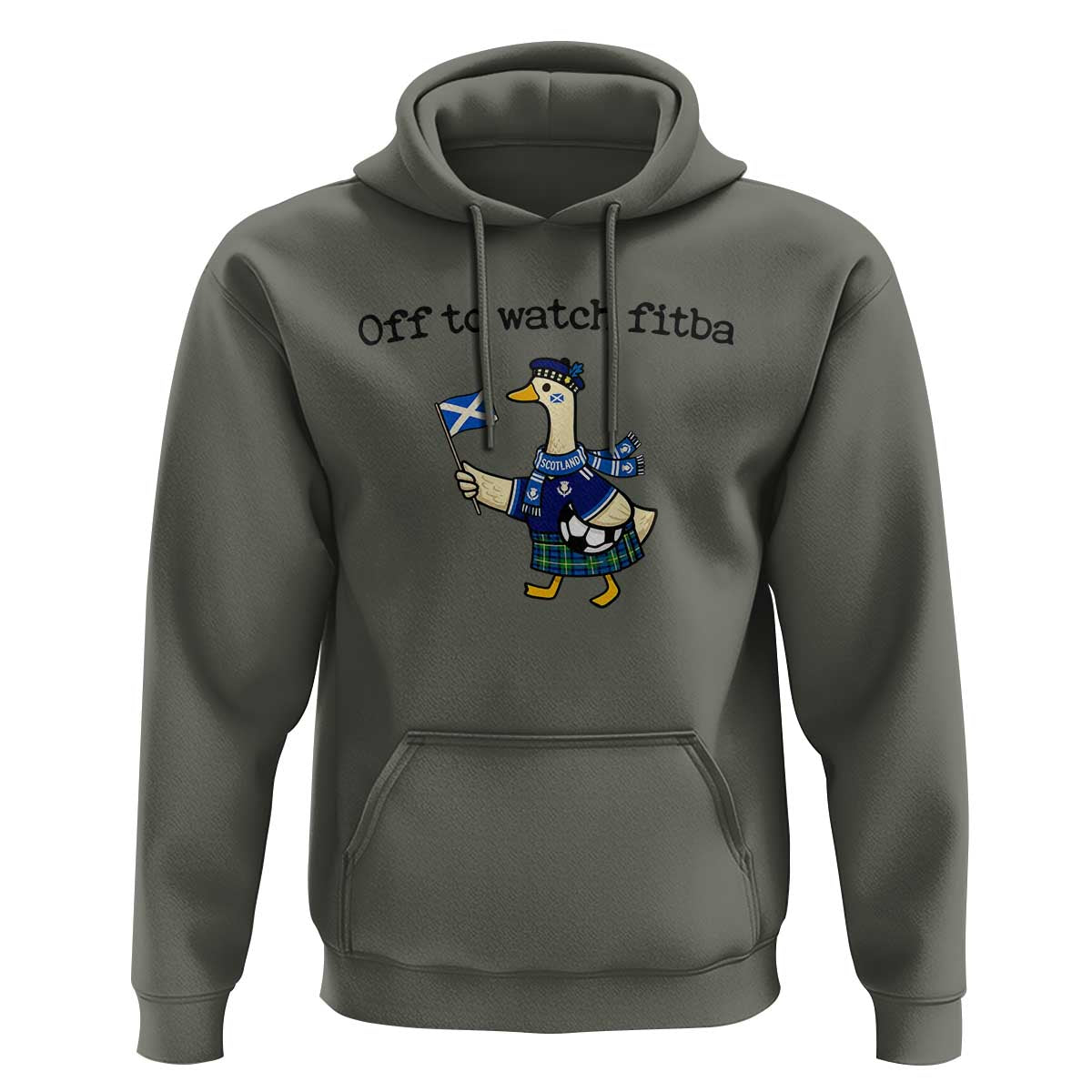Funny Scottish Goose Scotland Football Hoodie Off to Watch Fitba Soccer Fans Meme