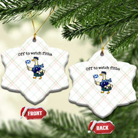 Funny Scottish Goose Scotland Football Ceramic Ornament Off to Watch Fitba Soccer Fans Meme