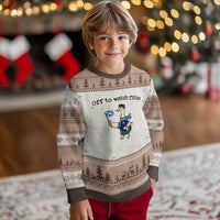 Funny Scottish Goose Scotland Football Ugly Christmas Sweater Off to Watch Fitba Soccer Fans Meme