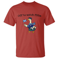 Funny Scottish Goose Scotland Football T Shirt Off to Watch Fitba Soccer Fans Meme