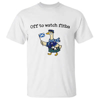 Funny Scottish Goose Scotland Football T Shirt Off to Watch Fitba Soccer Fans Meme