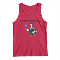 Funny Scottish Goose Scotland Football Tank Top Off to Watch Fitba Soccer Fans Meme