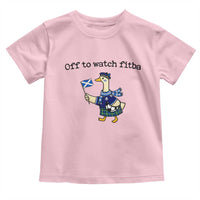 Funny Scottish Goose Scotland Football Toddler T Shirt Off to Watch Fitba Soccer Fans Meme