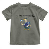 Funny Scottish Goose Scotland Football Toddler T Shirt Off to Watch Fitba Soccer Fans Meme