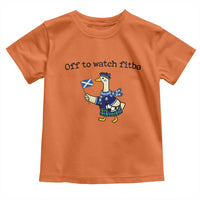 Funny Scottish Goose Scotland Football Toddler T Shirt Off to Watch Fitba Soccer Fans Meme