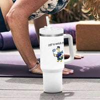 Funny Scottish Goose Scotland Football Tumbler With Handle Off to Watch Fitba Soccer Fans Meme