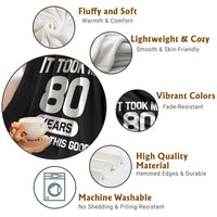 Funny 80th Birthday Sarcastic Milestone Celebration Throw Blanket It Took Me 80 Years To Look This Good Bday Gag Gifts
