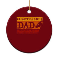 Chaotic Good Dad Funny Tabletop Gamer Parenting Ceramic Ornament Retro Sunset Vintage Fantasy Graphic