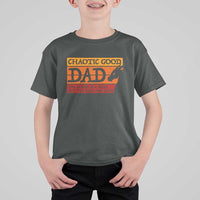 Chaotic Good Dad Funny Tabletop Gamer Parenting T Shirt For Kid Retro Sunset Vintage Fantasy Graphic