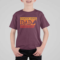 Chaotic Good Dad Funny Tabletop Gamer Parenting T Shirt For Kid Retro Sunset Vintage Fantasy Graphic