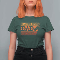 Chaotic Good Dad Funny Tabletop Gamer Parenting T Shirt For Women Retro Sunset Vintage Fantasy Graphic