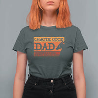 Chaotic Good Dad Funny Tabletop Gamer Parenting T Shirt For Women Retro Sunset Vintage Fantasy Graphic