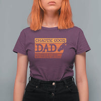 Chaotic Good Dad Funny Tabletop Gamer Parenting T Shirt For Women Retro Sunset Vintage Fantasy Graphic