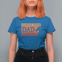 Chaotic Good Dad Funny Tabletop Gamer Parenting T Shirt For Women Retro Sunset Vintage Fantasy Graphic