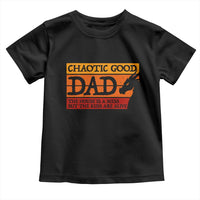 Chaotic Good Dad Funny Tabletop Gamer Parenting Toddler T Shirt Retro Sunset Vintage Fantasy Graphic