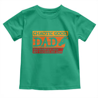 Chaotic Good Dad Funny Tabletop Gamer Parenting Toddler T Shirt Retro Sunset Vintage Fantasy Graphic