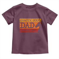 Chaotic Good Dad Funny Tabletop Gamer Parenting Toddler T Shirt Retro Sunset Vintage Fantasy Graphic