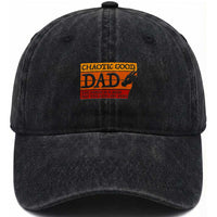 Chaotic Good Dad Funny Tabletop Gamer Parenting Washed Cotton Baseball Cap Retro Sunset Vintage Fantasy Graphic