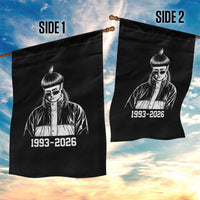 Retro Bowl Cut Music Icon Rip Memorial Garden Flag 1993 2026 Internet Meme Pop Culture Fan