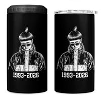 Retro Bowl Cut Music Icon Rip Memorial 4 in 1 Can Cooler Tumbler 1993 2026 Internet Meme Pop Culture Fan