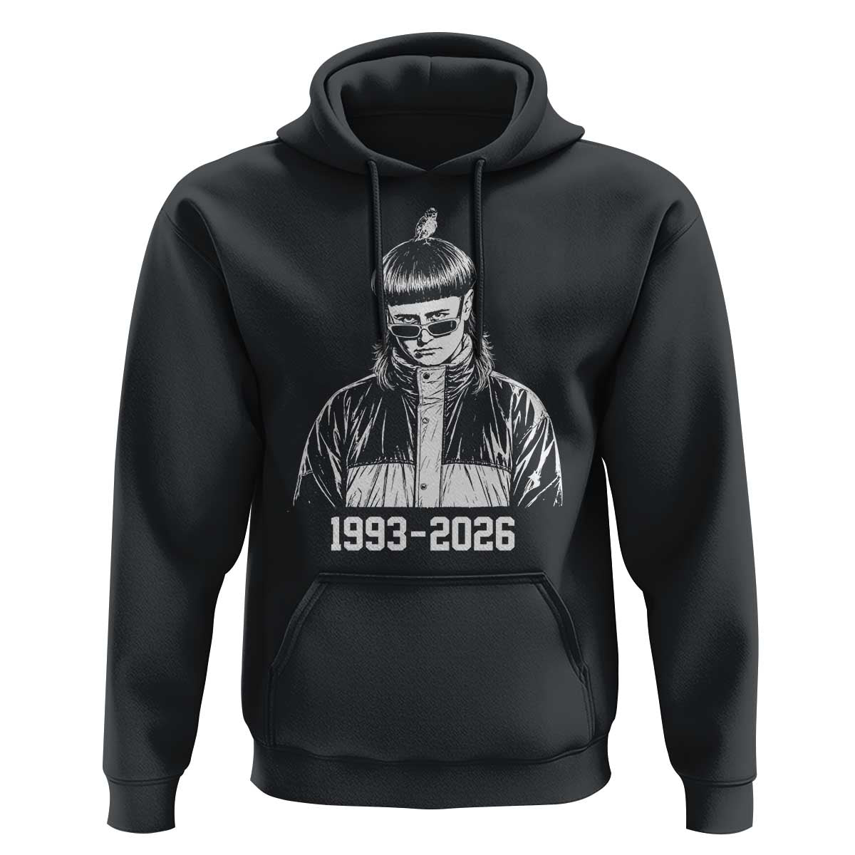 Retro Bowl Cut Music Icon Rip Memorial Hoodie 1993 2026 Internet Meme Pop Culture Fan