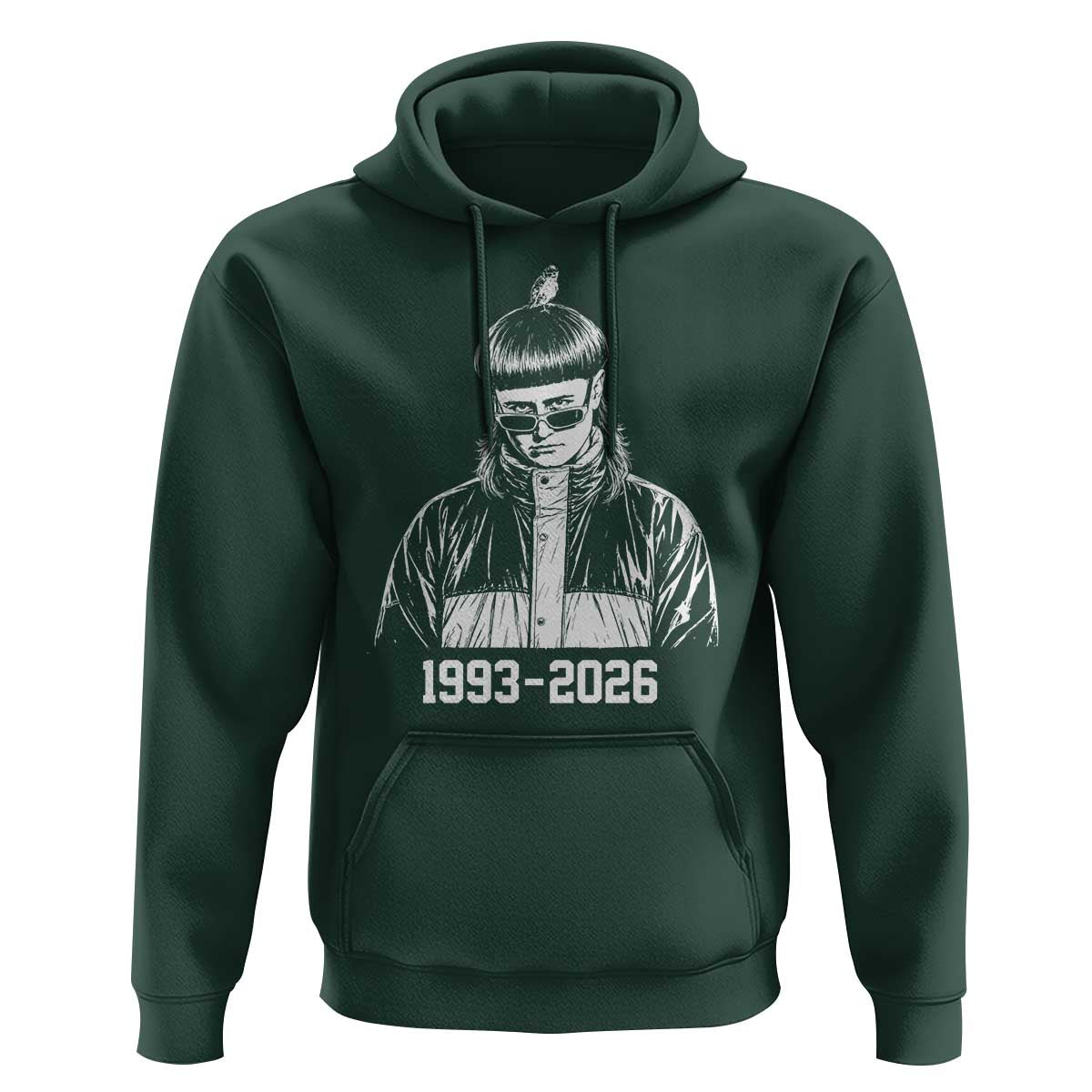 Retro Bowl Cut Music Icon Rip Memorial Hoodie 1993 2026 Internet Meme Pop Culture Fan