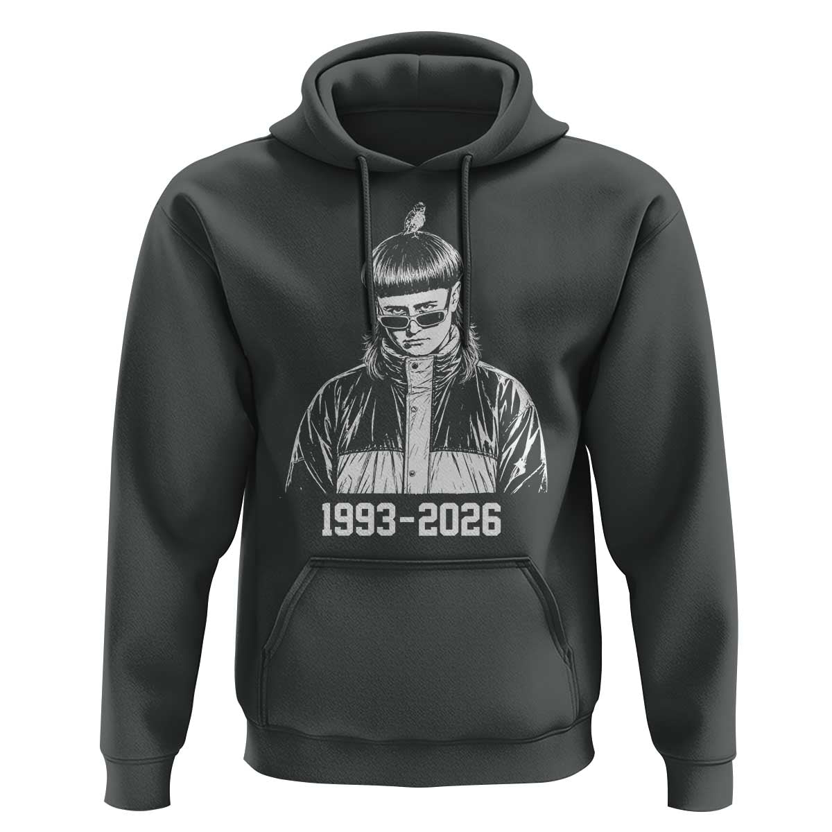 Retro Bowl Cut Music Icon Rip Memorial Hoodie 1993 2026 Internet Meme Pop Culture Fan