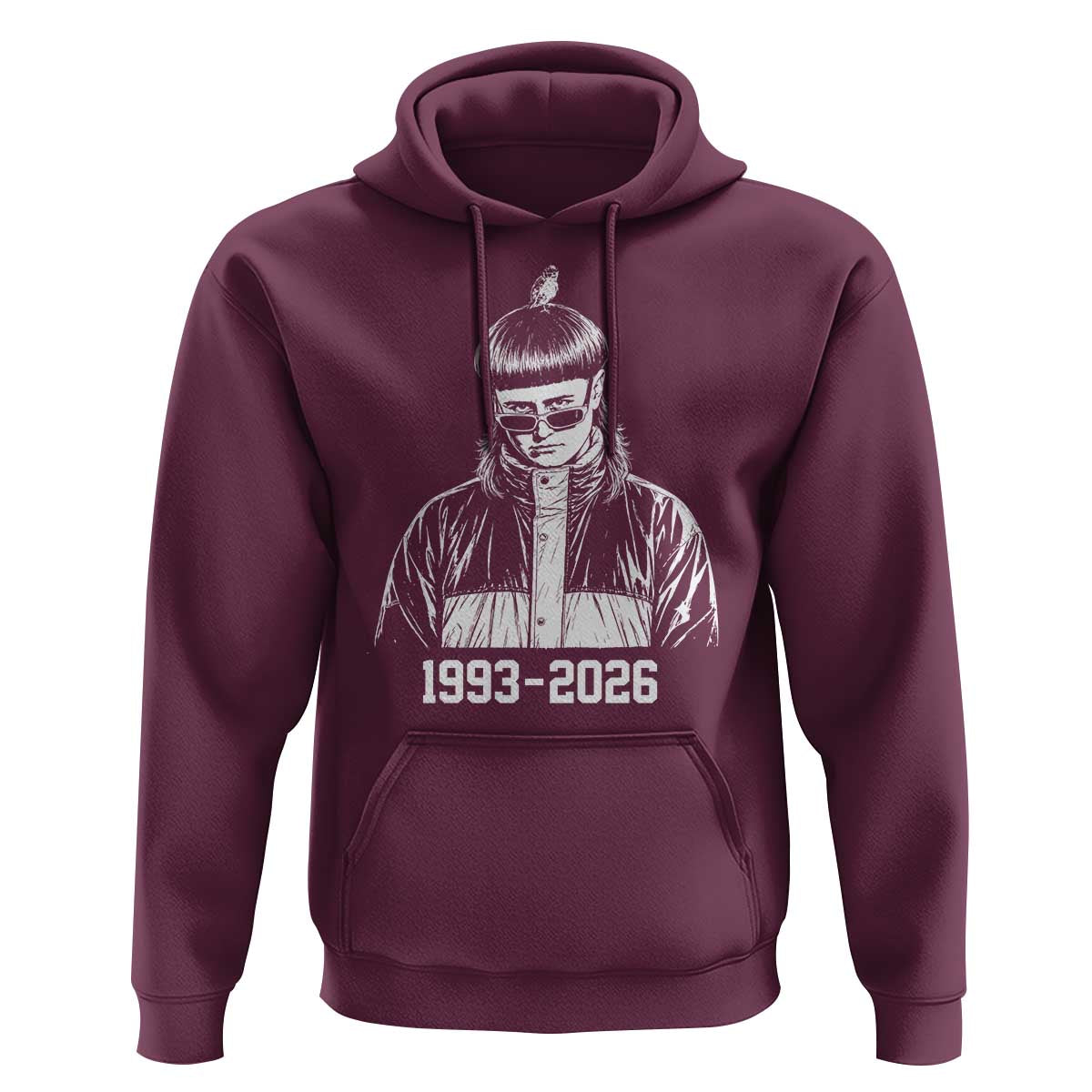 Retro Bowl Cut Music Icon Rip Memorial Hoodie 1993 2026 Internet Meme Pop Culture Fan