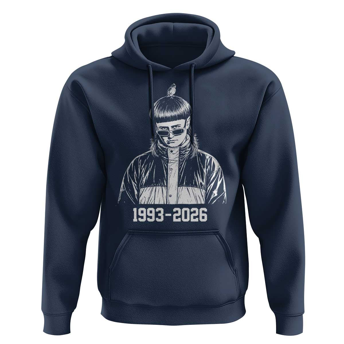 Retro Bowl Cut Music Icon Rip Memorial Hoodie 1993 2026 Internet Meme Pop Culture Fan