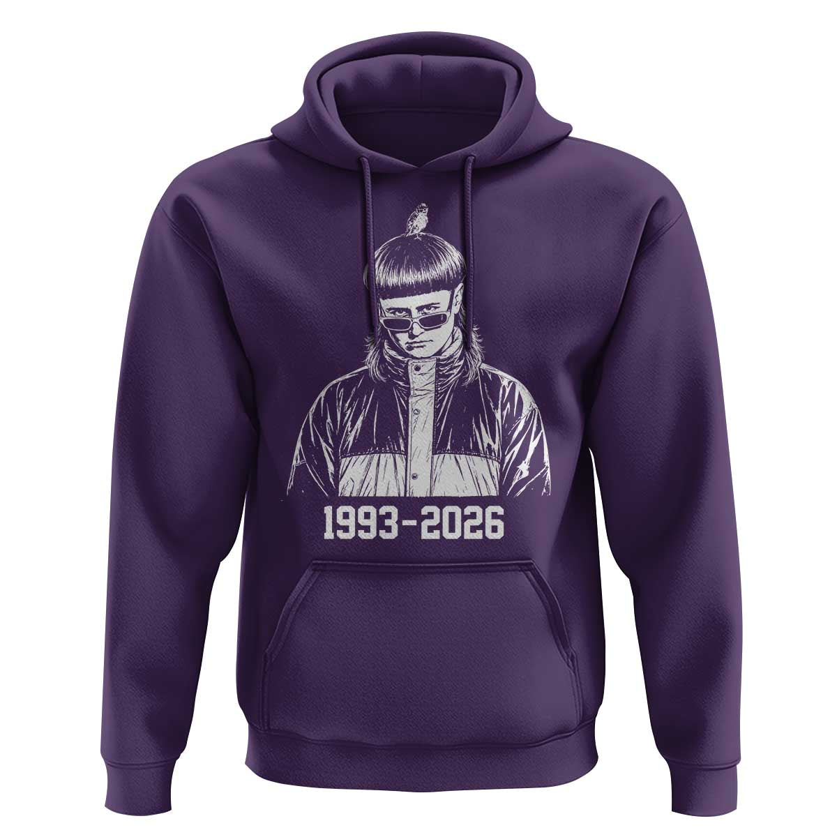 Retro Bowl Cut Music Icon Rip Memorial Hoodie 1993 2026 Internet Meme Pop Culture Fan