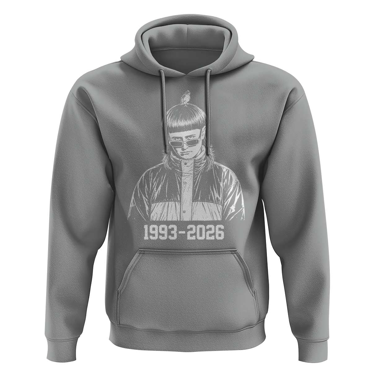 Retro Bowl Cut Music Icon Rip Memorial Hoodie 1993 2026 Internet Meme Pop Culture Fan