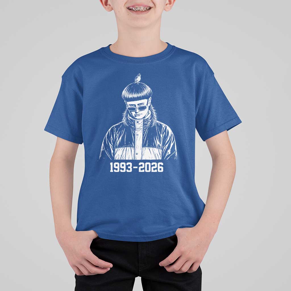 Retro Bowl Cut Music Icon Rip Memorial T Shirt For Kid 1993 2026 Internet Meme Pop Culture Fan