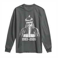 Retro Bowl Cut Music Icon Rip Memorial Long Sleeve Shirt 1993 2026 Internet Meme Pop Culture Fan